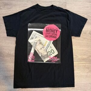 MSCHF x Rolling Loud Shirt Medium 2021 Drug Money Graphic Black Streetwear Tee